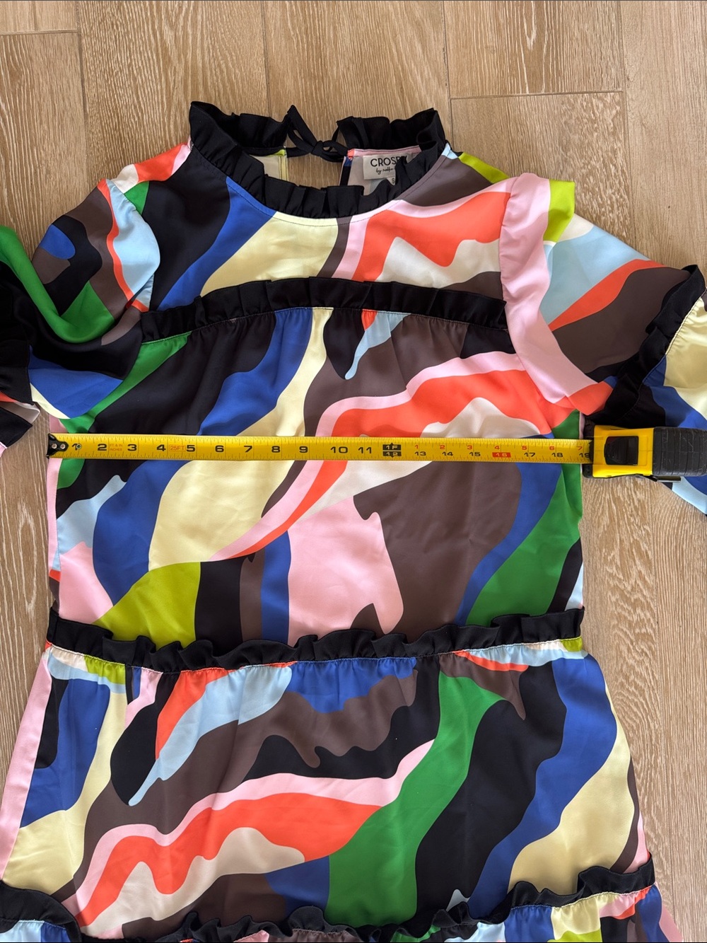 Crosby by Millie Burch Colorful Tiered Dress S - Picture 12 of 15